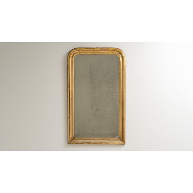 Wood 19th Century France Gold Wood Mirror For Sale - Image 7 of 10