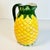 Canary Yellow 1980s Vintage Boho Chic Coastal Trompe L’Oeil Pineapple Pitcher For Sale - Image 8 of 11