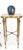 Exception Clover Shape Pink Marble Top Fluted Brass Legs Tall Pedestal Stand For Sale - Image 6 of 15