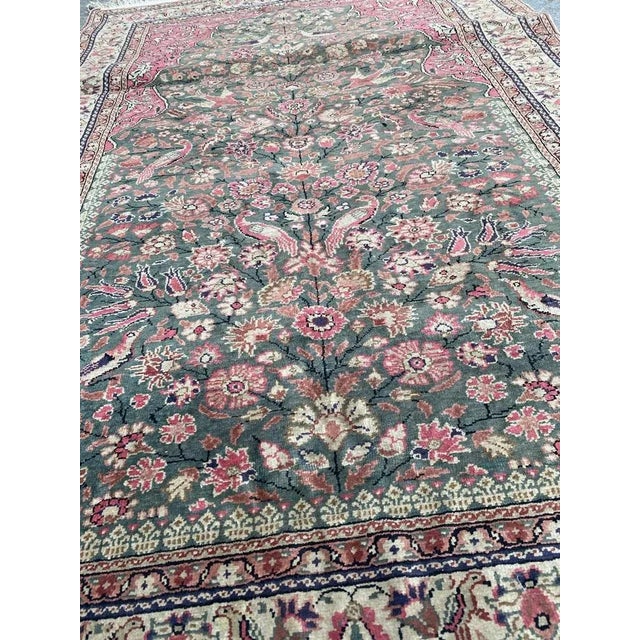 Vintage Silk Turkish Rug For Sale - Image 14 of 18