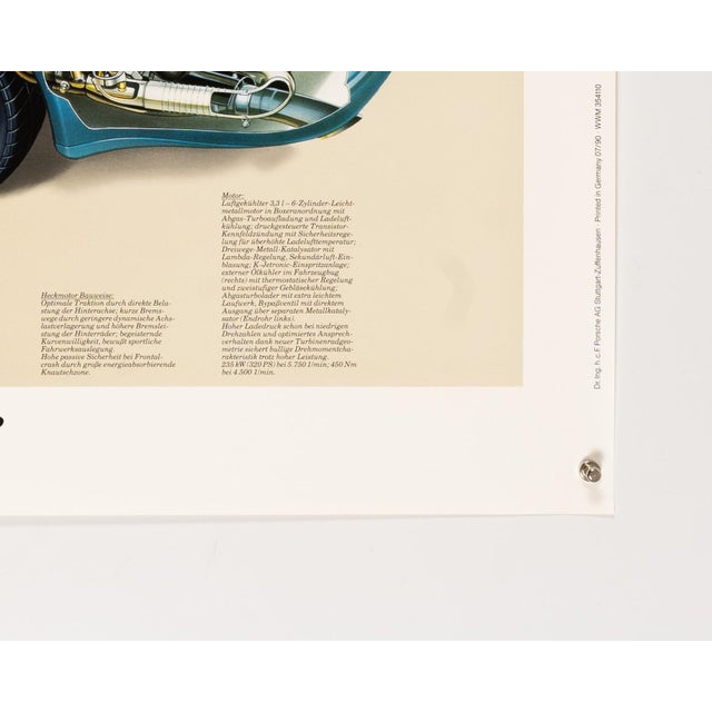 Paper Porsche 911 Turbo Poster, 1990 For Sale - Image 7 of 9