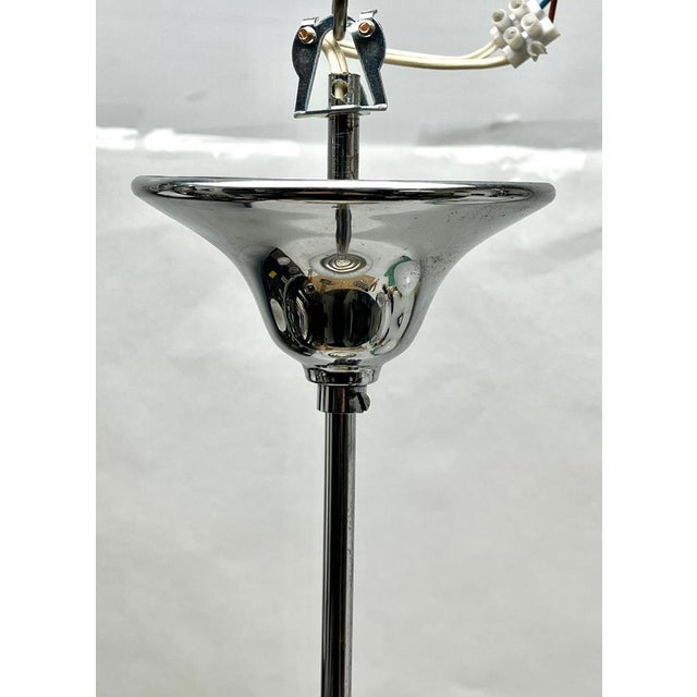 Pendant Stem Lamp with Opaline Shade from Phillips, Netherlands, 1930s For Sale - Image 11 of 14