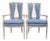 French Provincial Cerused Carved Open Back Armchairs – Pair For Sale