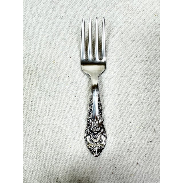 Traditional Vintage Wallace Sterling Silver Baby Fork and Spoon- Set of 5 For Sale - Image 3 of 8