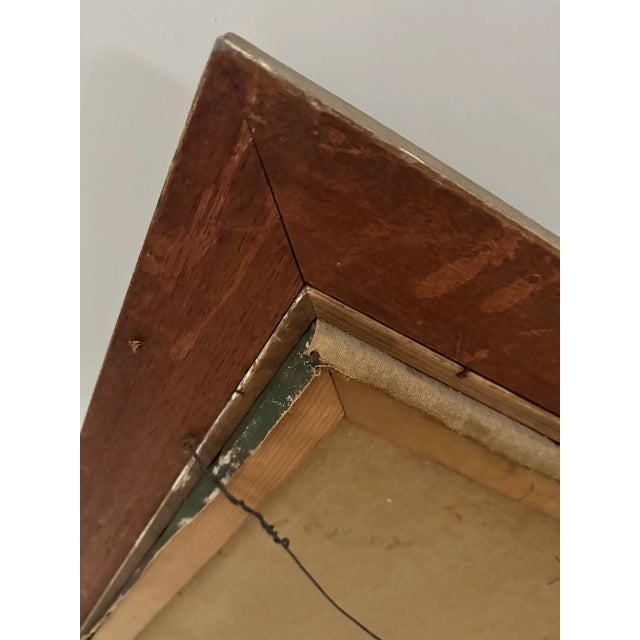 Turquoise Mid Century Nude Female Painting For Sale - Image 8 of 9