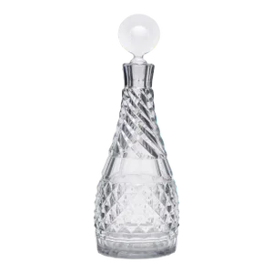 English Blown & Cut Glass Mallet Shaped Decanter, C. 1810