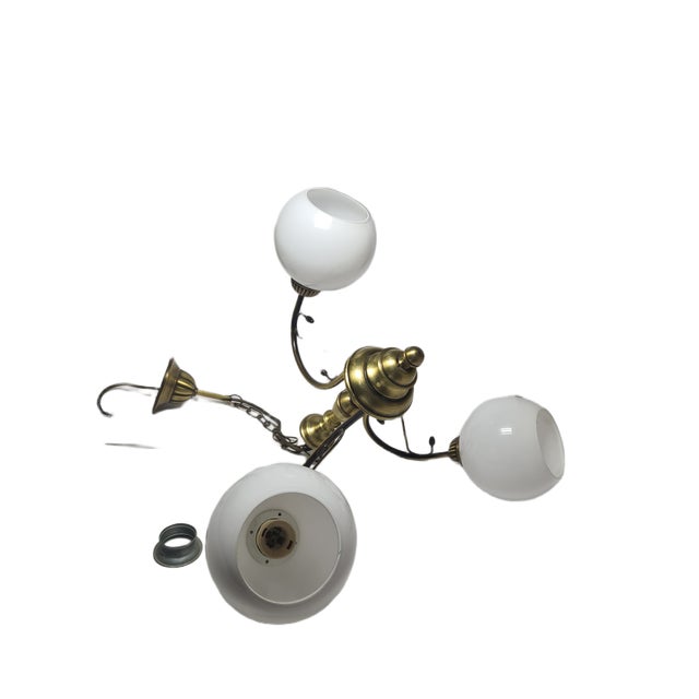 1970s Vintage Art Nouveau Chandelier, Poland, 1970s For Sale - Image 5 of 15