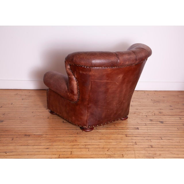 Animal Skin Late 20th Century Ralph Lauren Writer's Chair and Ottoman For Sale - Image 7 of 8