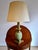 Stiffel Stiffel Celadon and Brass Ostrich Egg Table Lamp For Sale - Image 4 of 12