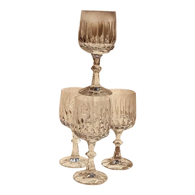 1950s French Crystal Wine Glasses Set of 4 Chairish