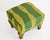 Set of Three Italian Footstools, Upholstered in Green & Gold Fabric, 19th C. For Sale In Atlanta - Image 6 of 11