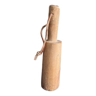 Antique Handcrafted Wooden Masher For Sale