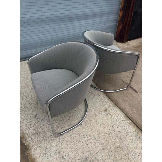 Mid-Century Modern Thonet Chrome Lounge Chairs designed by Anton Lorenz For Sale - Image 3 of 10