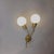 Brass and Glass Wall Lamps, 1950s, Set of 3 For Sale - Image 5 of 13