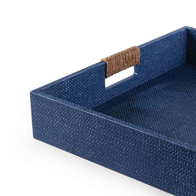 Regina Andrew Logia Square Tray Large in Indigo For Sale - Image 4 of 6