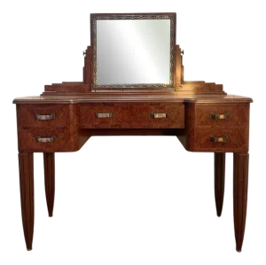 Art Deco Dressing Table in Thuya Burl Veneer