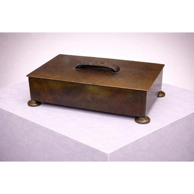 Swedish Art Deco Bronze Box with Cedar Interior, 1930 For Sale - Image 3 of 11