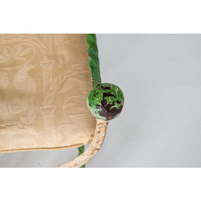 Curcule Style Wrought Iron Arm Chair - Vintage Antique Furniture 1920s For Sale - Image 9 of 13