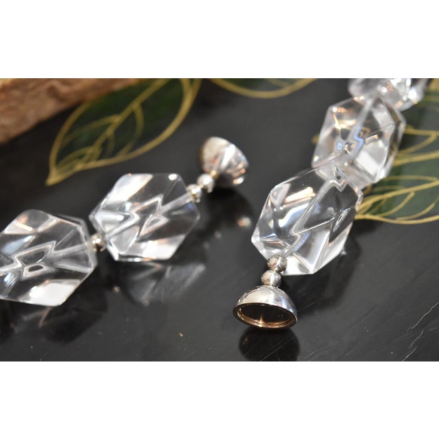 Metal Sterling Silver Paola Valentini Rock Crystal Chunky Nugget Necklace For Sale - Image 7 of 18