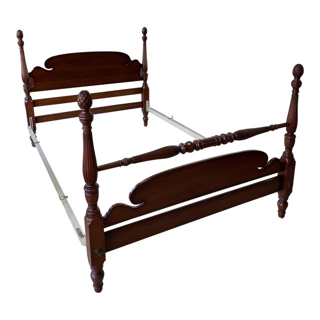 Vintage Mahogany Wood Bed Frame Chairish