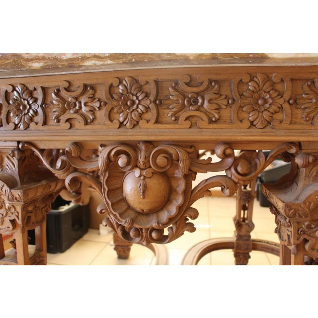 Console Table in Carved Wood For Sale - Image 12 of 18