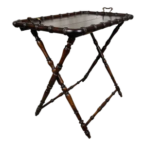 1900's Faux Bamboo Folding Butler Tray