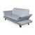 Leather Three-Seater Blue Ice Blue Manual Function Sofa by Koinor Rossini For Sale - Image 4 of 16