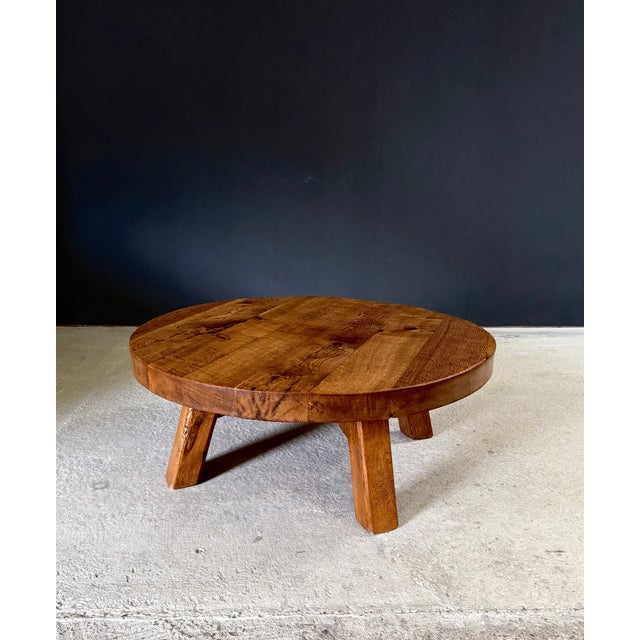1960s Brutalist Oak Coffee Table, Belgium, 1960s For Sale - Image 5 of 18