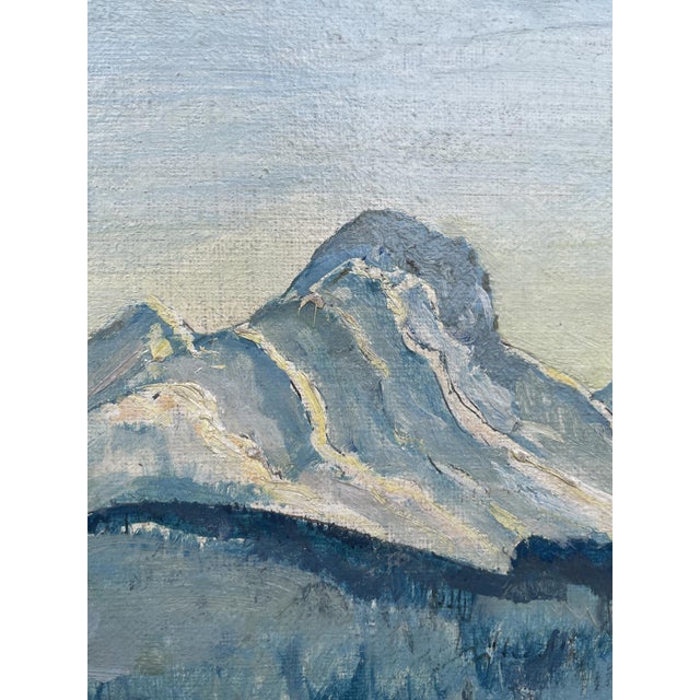 Harald Tillberg, Snowy Alpine Landscape, Oil on Canvas For Sale - Image 5 of 18