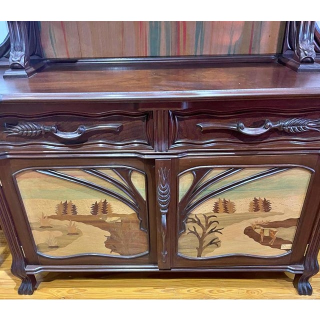 French Art Nouveau Cabinet, 1900s For Sale - Image 3 of 11