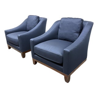 Laura Kirar for Baker Furniture Neue Lounge Chairs, Pair For Sale