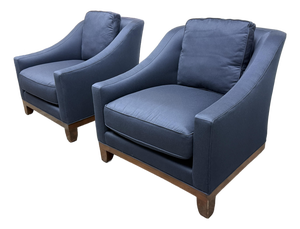 Laura Kirar for Baker Furniture Neue Lounge Chairs, Pair