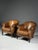 Black Club Chairs in Sheepskin Leather, Set of 2 For Sale - Image 8 of 9