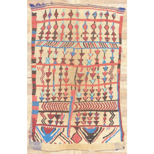 Vintage Moroccan Azilal Rug, 04'07 X 06'09 For Sale - Image 9 of 9