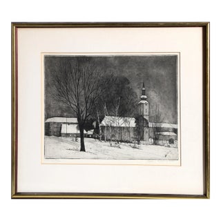 Krintino, Unknown Artist Etching, Signed in Pencil For Sale