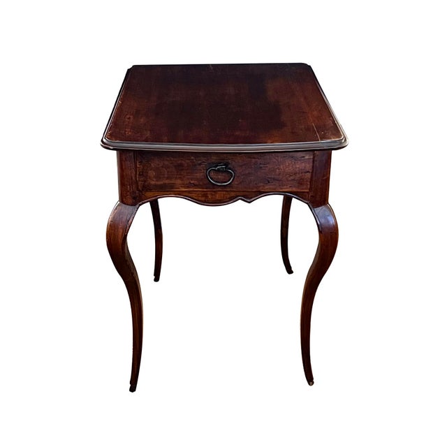 French Provincial French Provincial Single-Drawer Rectangular Side Table For Sale - Image 3 of 5