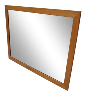 Mid 20th Century Wood Framed Mirror Attributed to Baker
