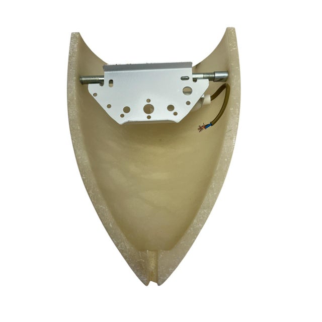 Large Art Deco Cocoon Shape Alabaster Wall Sconce, 1970s, Set of 2 For Sale - Image 9 of 11