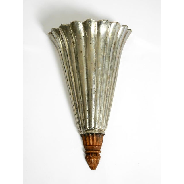 Long Wall Lamps in Wood-Covered Aluminum, 1950s, Set of 2 For Sale - Image 4 of 10