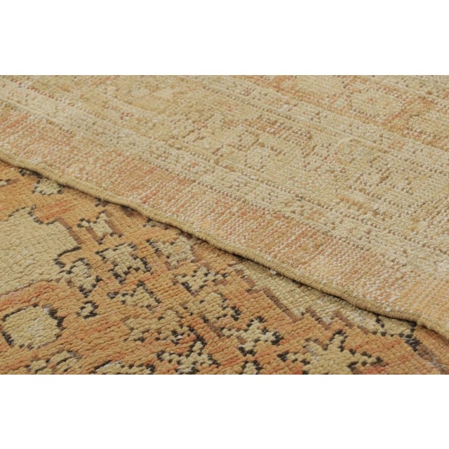 Textile Oversized Antique Ghiordes Rug With Floral Design in Gold Tones - Rug & Kilim For Sale - Image 7 of 7