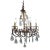 Early 20th Century French Rococo Style 5-Light Cast Bronze & Pendeloque Crystal Cage Chandelier For Sale
