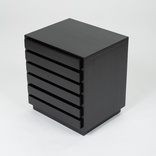 Pair of Ebonized Three-Drawer Nightstands by American of Martinsville For Sale In Los Angeles - Image 6 of 12