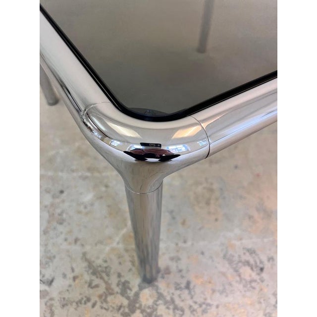 Iconic vintage coffee table from the Space Age era of the 1970s. The table impresses with its clean, futuristic design...