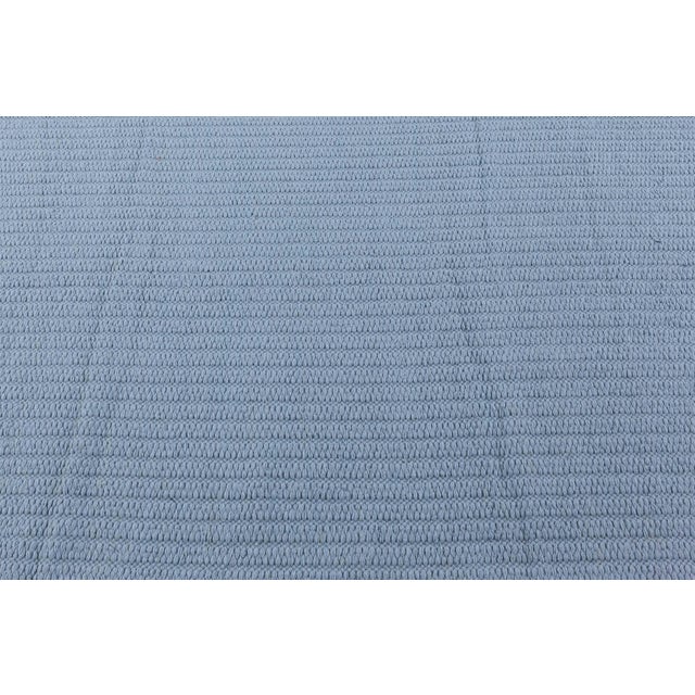 Modern Steel-blue Flat Weave Wool Rug Size: 13'0" × 17'1" (396 × 520 cm) This modern rug, available through Doris Leslie...