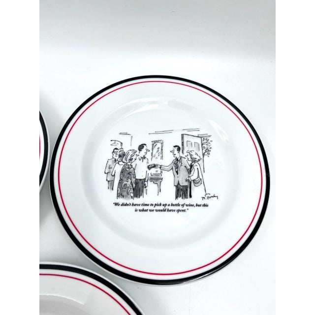 Restoration Hardware Restoration Hardware "The New Yorker" Wine-Themed Cartoon Plates - Set of 5 For Sale - Image 4 of 10