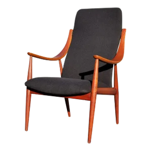 Danish Mid-Century Modern Peter Hvidt & Orla Mølgaard Nielsen High Back Lounge Chair