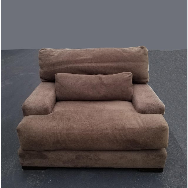 Vintage Oversized Comfy Contemporary Down Feather Filled Chair Loveseat Chairish Comfy loveseat (old fair oaks).