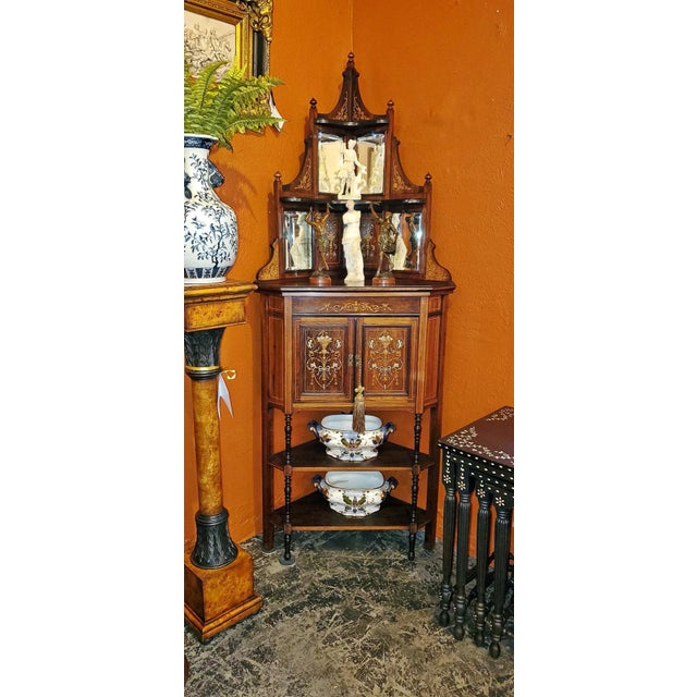 Late 19th Century 19c Collinson & Lock Corner Cabinet For Sale - Image 5 of 12