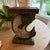 Vintage Hand Carved Painted Wooden Koi Fish Side Table/Pedestal. For Sale - Image 9 of 12