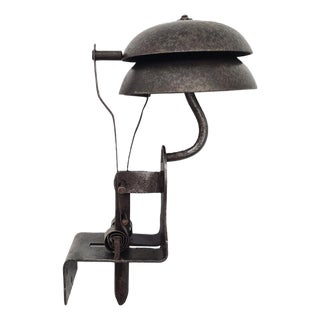 French Art Nouveau Doorbell in Gray Metal, 1890s For Sale